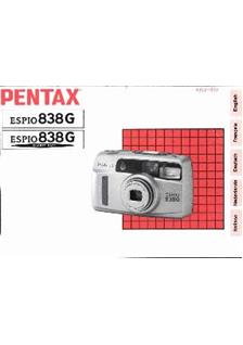 Pentax Espio 838 G manual. Camera Instructions.